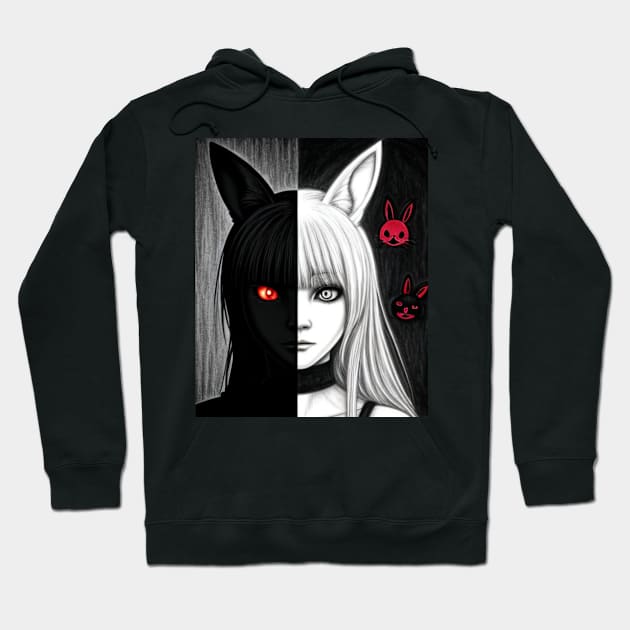 light and dark side Hoodie by Skandynavia Cora